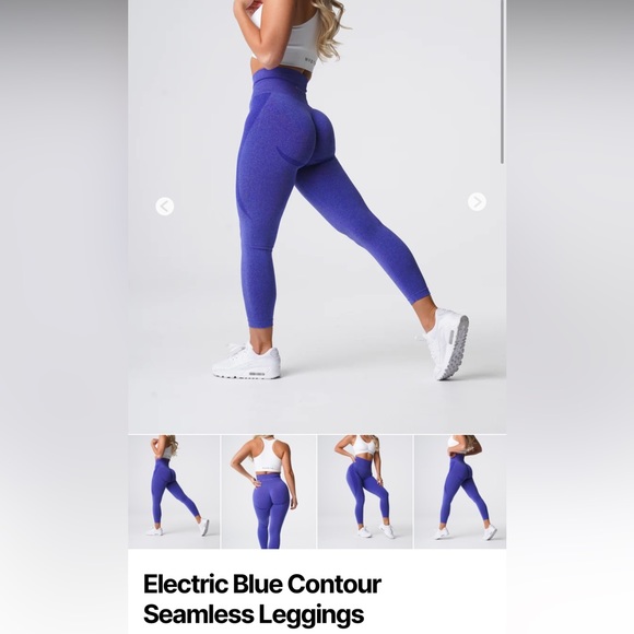 NVGTN Pants - NVGTN Electric Blue Contour Seamless Leggings size XS